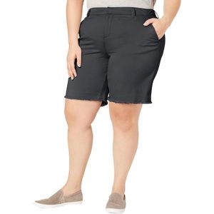 New Style & Co Womens Plus Mid Rise Bermuda Shorts